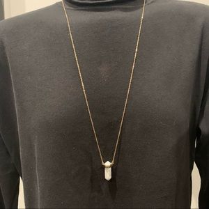 White marble faux stone necklace